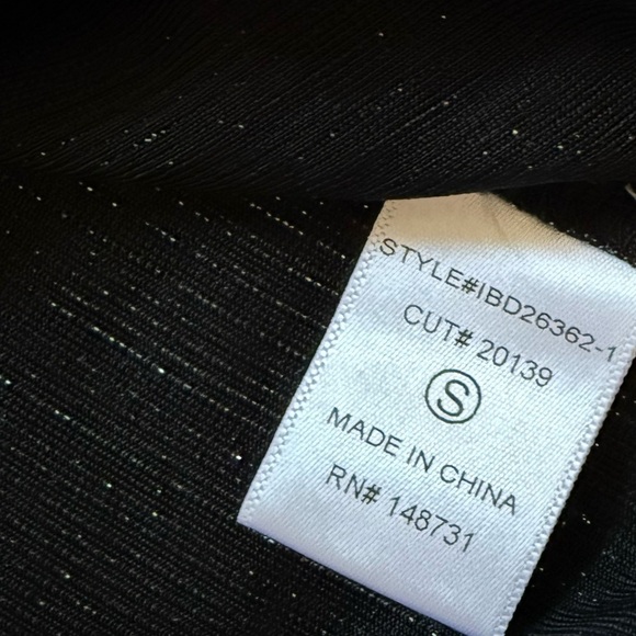 ✨ Abbeline Black Metallic Ribbed Mini Dress – Size Small in excellent condition - Picture 8 of 8